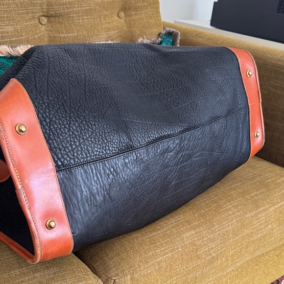 LEATHER Black and Brown Weekender - Picture 9 of 9